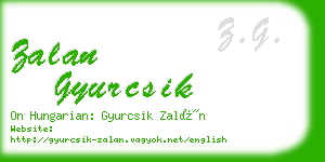 zalan gyurcsik business card